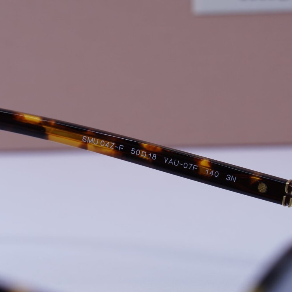 Miu Miu MU04ZSF VAU07F Oval Sunglasses – Honey Havana - Picture 7 of 10